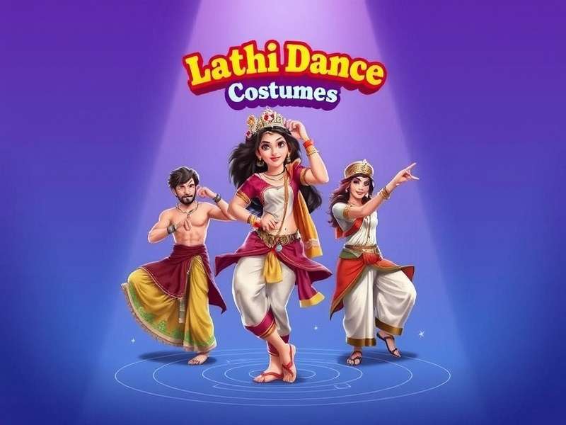 Lively Lathi Dance Regional Costumes